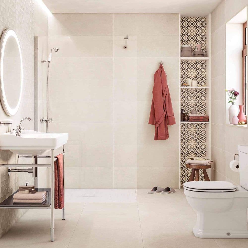 Baño en tonos cálidos